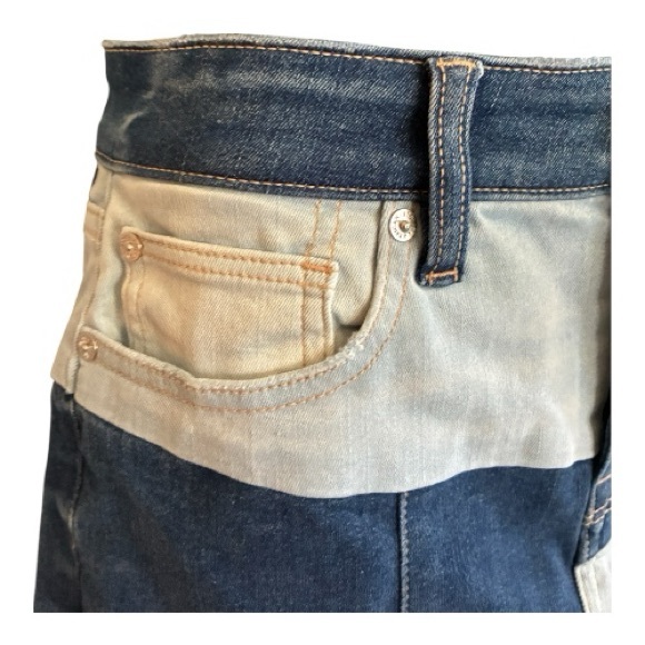 NWT American Eagle Patchwork Denim Mini Skirt Sz 4 High Waisted - Picture 6 of 16